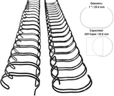 Arillo p/Engargo.metálico c/30 p/225 Hojas 2:1" Negro 1" OfficeEASE® A2112 Caja 7502224108607 01
