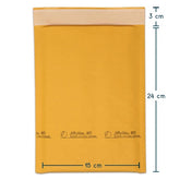 Sobre Bolsa c/Burbuja Cierre c/Adhesivo #0 Golden Kraft 6×10" Mapasa® IA0397 Sobre 01