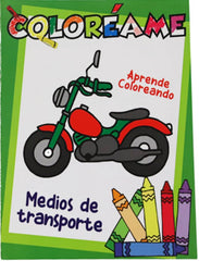 Cuaderno p/Colorear Medios de Transporte Bilingüe DaccArT® Pieza 7506457800246