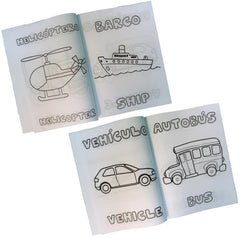 Cuaderno p/Colorear Medios de Transporte Bilingüe DaccArT® Pieza 7506457800246 3