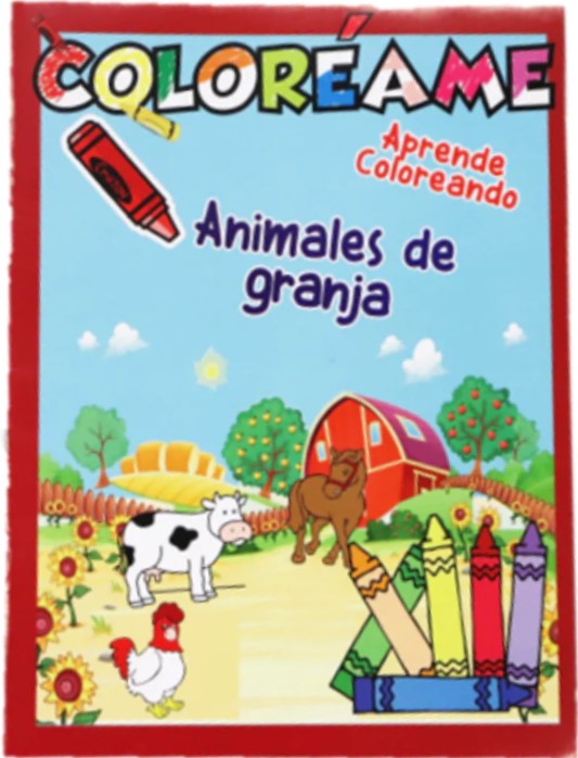 Cuaderno p/Colorear Animales de la Granja Bilingüe DaccArT® Pieza 7506457800253