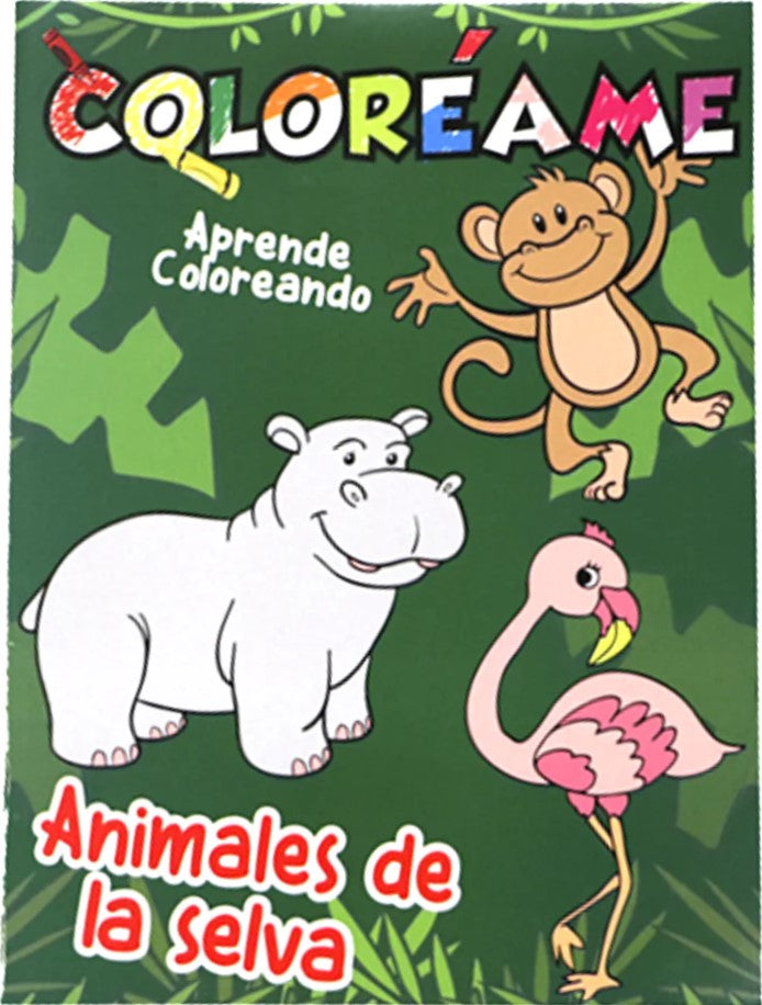 Cuaderno p/Colorear Animales de la Selva Bilingüe DaccArT® Pieza 7506457800239