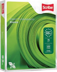 Bond Scribe Verde pack c/500 37kg Blanco 93% Carta 75g Scribe® 3584 Resma 7502233375779 01