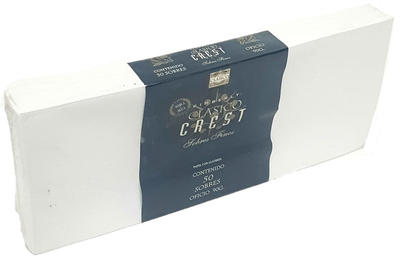 Sobre Color Kimberly® Clásico Crest paq.c/50 60kg Blanco Brillant Oficio 90g Kimberly-Clark® Paquete
