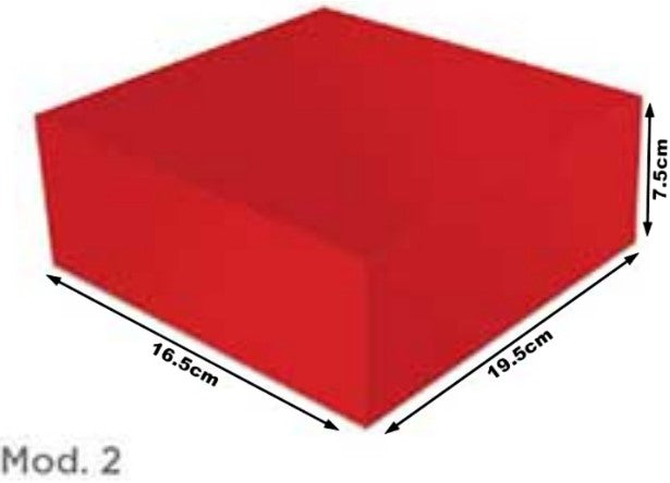 Caja Cartón Armada Navida Rojo Media 16½×19½×7 granmark® 506/2 Pieza 751214799067 01