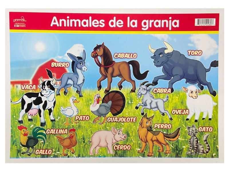Póster Didáctico Mini Animales de la Granja 25×35cm granmark® 1361-38 Pieza 751214504807 01