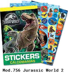 Calcomanía Block Jurassic World 2 c/250 en 6 hojas 15×23.1cm granmark® 152-756 Pieza 751214785688 01