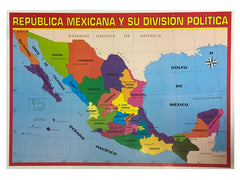 Póster Didáctico Mini República Mexicana Div.Po 35×25cm granmark® 1361-26 Pieza 751214287427 01