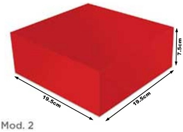 Caja Cartón Armada Navida Rojo Grand 19½×19½×7 granmark® 507/2 Pieza 751214799074 01
