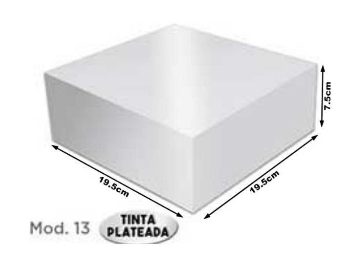 Caja Cartón Armada Navida Plata Grand 19½×19½×7 granmark® 507/13 Pieza 751214909688 01
