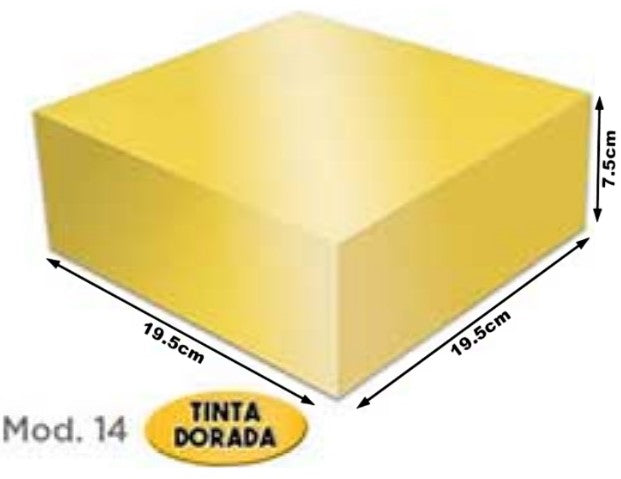 Caja Cartón Armada Navida Oro Grand 19½×19½×7 granmark® 507-14 Pieza 751214909718 01