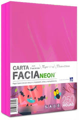 Papel Bond Color Facia Neón pack 75g Fucsia Neón Carta c100 Copamex® Cien hojas 7502237370763 01