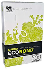 Bond Ecobond paquete c/500 50kg Blanco 95% Oficio 75g Copamex® Resma 7502237370572 01