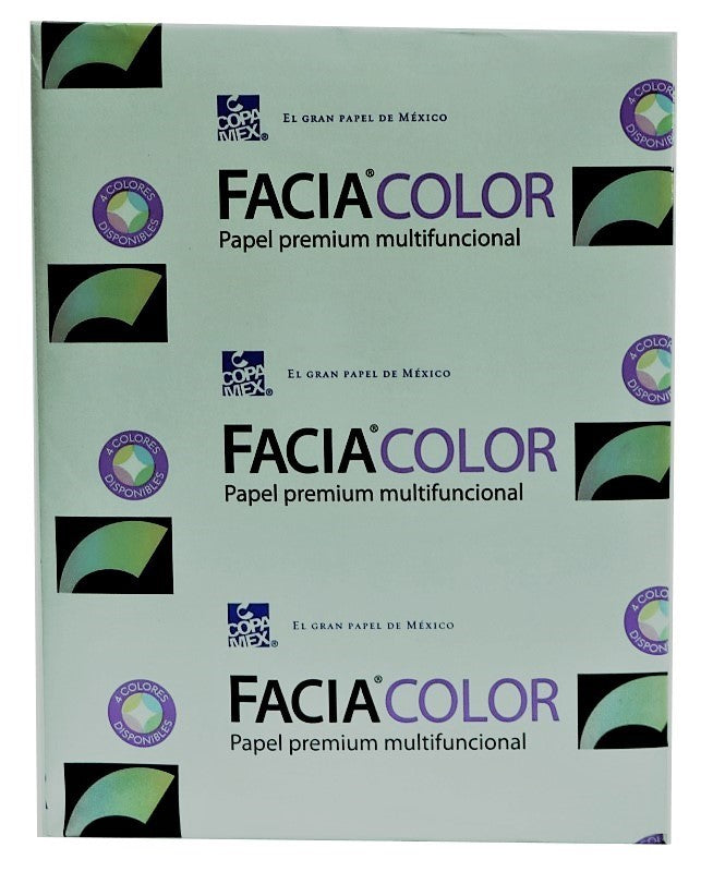 Bond Facia Color paquete c/500 24kg Verde pastel Carta 50g Copamex® Resma 7502237370343 01