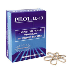 Ligas de Hule Caja 100g Natural Nº10 Fifa/Pilot LC-10 Caja