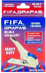 Grapa Industrial corona 12.95mm p/60 hojas pata 09.53mm c/1000 Fifa® HC-38-C #75 Caja 767982000755 0