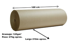 Rollo Papel Envoltura Popular 27kg 216m Aprox. 125g 100cm Beroky® 3307 Rollo 01