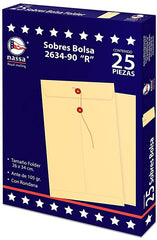 Sobre Bolsa c/Rondana 2634-80R caja c/25 80kg Ante 26×34cm Nassa® IA0306 7501523723658