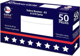 Sobre Boston caja c/50 63kg Blanco Bond Carta 6¾ Nassa® HA0206 7501523723696