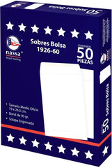 Sobre Bolsa 1926-60 caja c/50 60kg Blanco Bond 19×26.5cm Nassa® IA0292 7501523723511