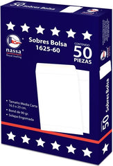 Sobre Bolsa 1625-60 caja c/50 60kg Blanco Bond 16.5×25cm Nassa® IA0290 7501523723498 2