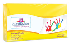Sobre Eurocolors Carta pack c/50 C Canario 9.2×16.4cm eurocolors HA0223 Caja 7501454601155 01