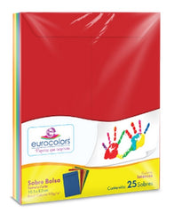 Sobre Eurocolors Bolsa Carta pack c/25 B Colores (5) 23×30.5cm eurocolors IA323 Caja 7501454601247 0