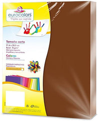 Papel Bond Color Eurocolor pack c/100 Café Carta eurocolors EC0087 Cien hojas 7501454602121 01