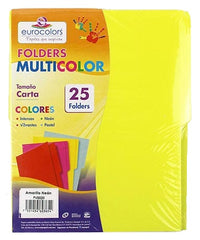Fólder Color Neón Multicolor pack c/25 Amarillo Neón Carta eurocolors PU0020 Paquete 7501454603654 0