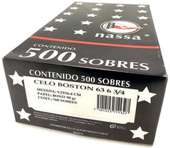 Sobre c/Ventana Outlet Celo-Boston caja c/500 63kg Blanco Bond Carta 6¾ Nassa® HA0081