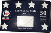 Sobre tarjeta de Visita paquete c/50 #1 Blanco Bond 5.7×8.9cm Nassa® HA0057 Paquete 7501523713017 01