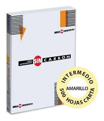 Papel Autocopiante C.F.B. paquete c/500 Canario Carta 75g Sin Carbón® Resma 01