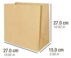 Bolsa p/Regalo Kraft Delivery Mediana Lisa 27×27+15cm Caltom® 4D50-B4 Bolsa 7501064300110 01