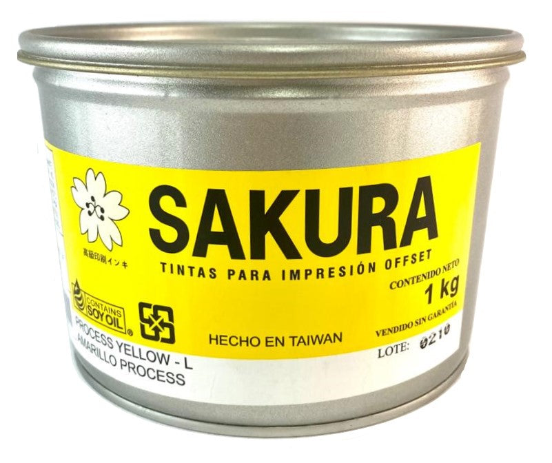 Tinta Process Sakura 1kg Amarillo Sakura® 111041 Kilo 01