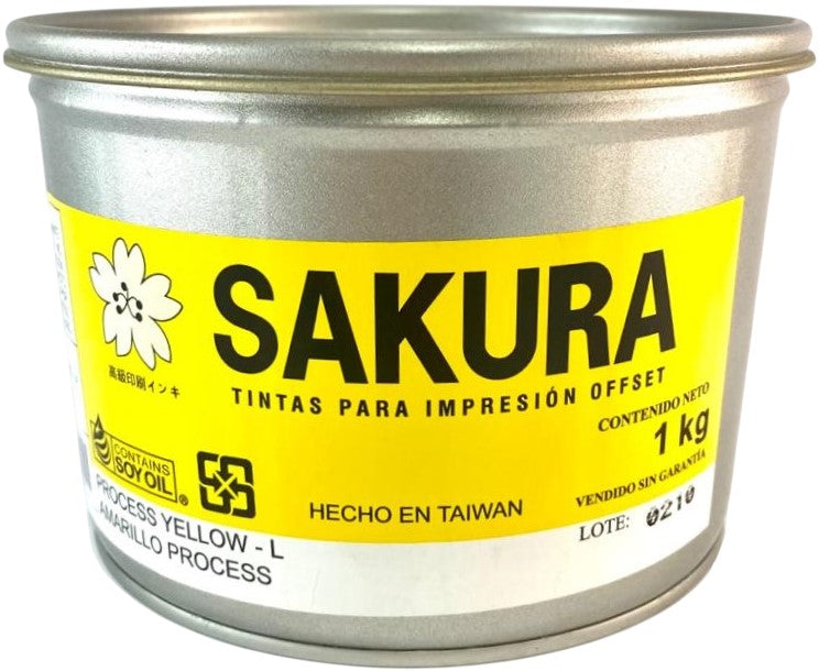Tinta Process Selección Sakura 1kg Amarillo Sakura® 111041 Kilo 01