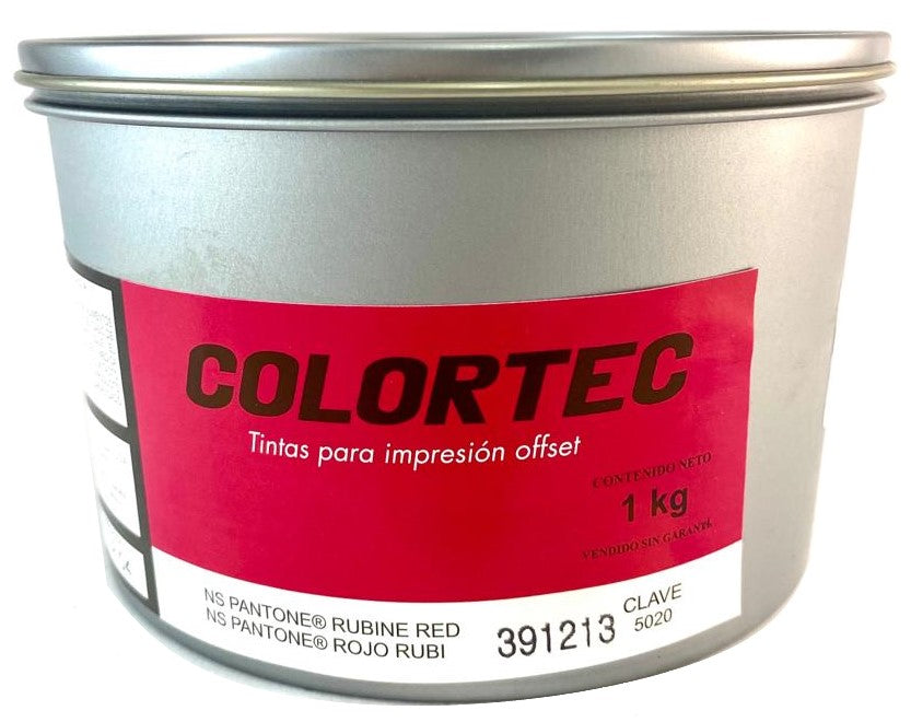 Tinta tono Pantone® 1kg Rojo Rubí ColorTec® 5020 Kilo 01