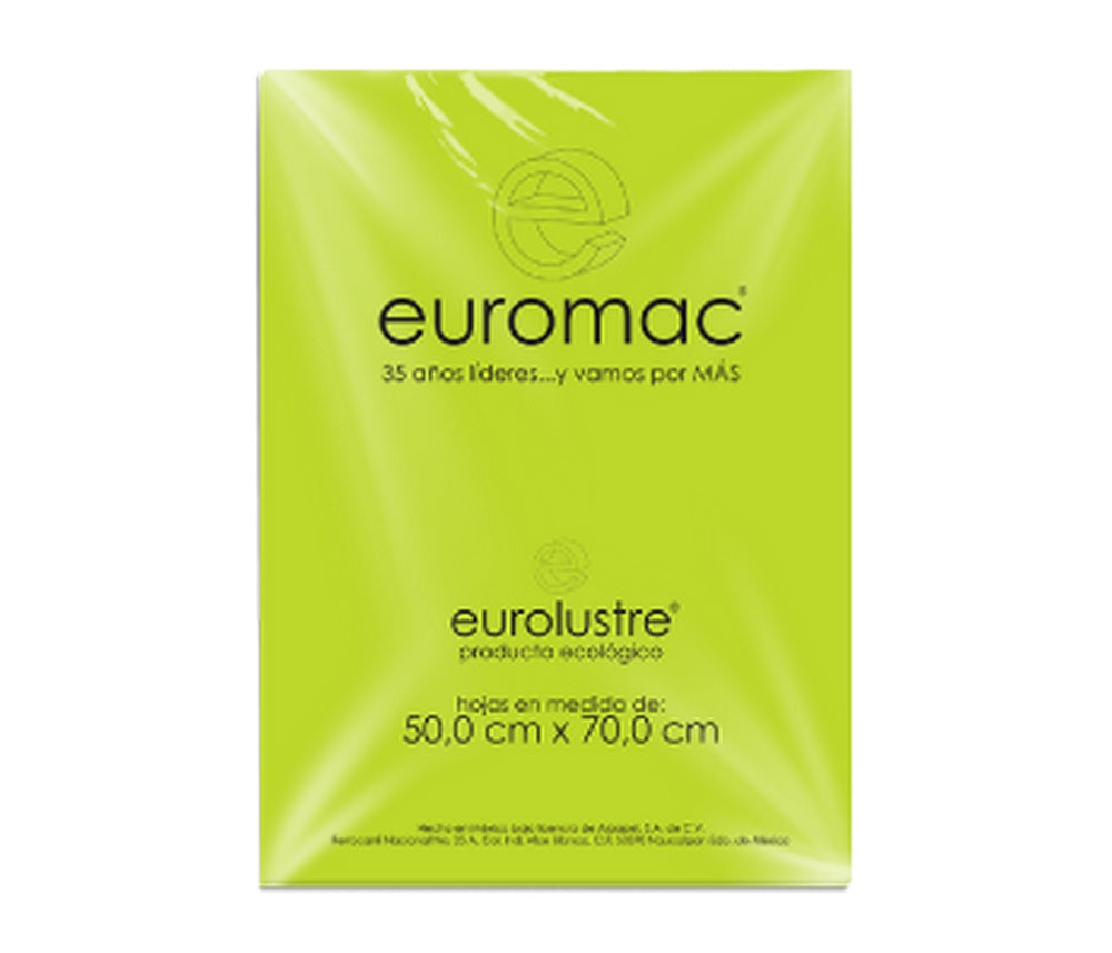 Papel Lustrina Eurolustre 24.5k Verde Limón 50×70 70g euromac® EL0094 Hoja 7501523725683 01