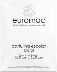 Cartulina Bristol Escolar Euro 152g Blanco 50×65 50kg euromac® WA0023 Hoja 7501523724150 01