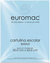 Cartulina Bristol Escolar Euro 152g Azul pastel 50×65 50kg euromac® WA0022 Hoja 7501523724143 01