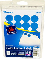 Etiqueta p/Impresora Removible Circulo c/1008 42hjs Azul Claro Ø ¾"24× hj Avery® 5461 Pieza 72782054
