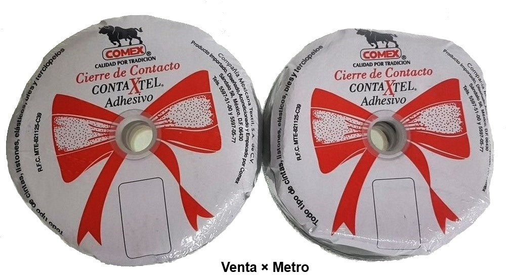 Velcro c/Adhesivo Contaxtel 25mm Blanco COMEX® 5308 A25 #1 Metro 769699255688 01
