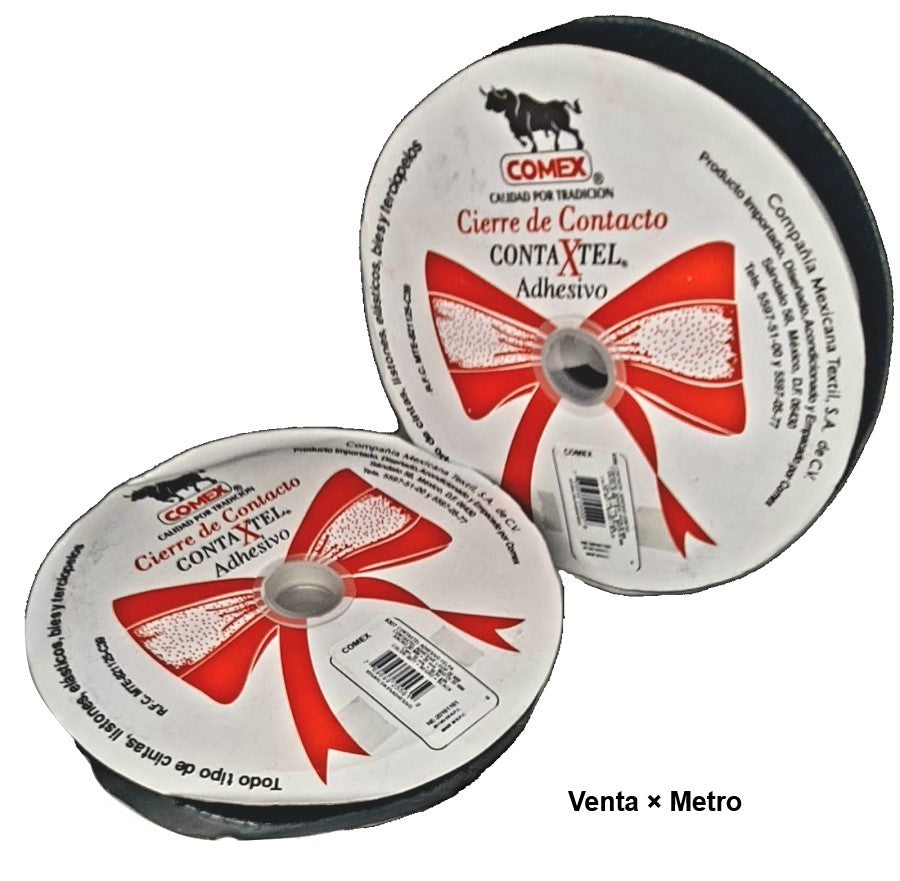 Velcro c/Adhesivo Contaxtel 20mm Negro COMEX® 5308 A20 #77 Metro 769699255671 01