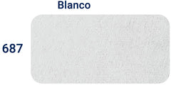 Tela p/encuadernar Grano Liso Cambric Blanco 687 1.04×1m Keratol (piroflex) Metro 01