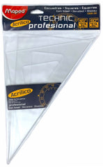 Escuadras Profesional #1306 Juego 45/60 32cm c/bisel Acrílico Maped® Bolsa 734365120324 01