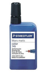 Tinta China p/Estilógrafo Mars® Matic 22ml Azul Frasco Staedtler® 745 3 Pieza 4007817700846 01