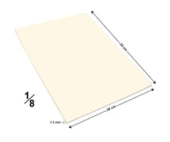 Cartón Batería Octavo Delgada 1.5mm Crema 28×35cm Jiss® 11-11602-O Hoja 7501046016749 01