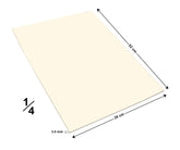 Cartón Batería Cuarto Doble Grueso 3,0mm Crema 39×52cm Jiss® 11-11609-C Hoja 7501046090824 01