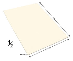 Cartón Batería Medio Doble Grueso 3,0mm Crema 52×77cm Jiss® 11-11609-M Hoja 7501046089880 01