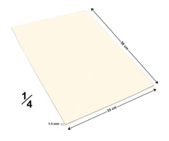 Cartón Batería Cuarto Delgada 1.5mm Crema 35×56cm Jiss® 11-11602-C Hoja 7501046096338 01