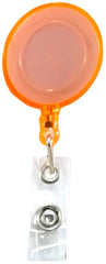 Broche p/Gafete Retráctil Clip tipo Yoyo trasnparen Naranja 60cm D'novac® GA001ZX-NA Pieza 01